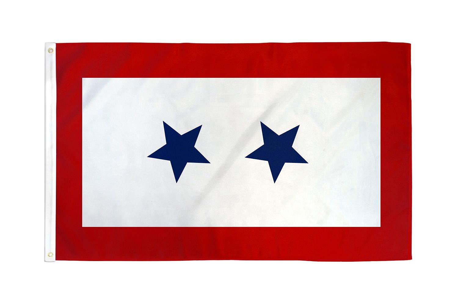 AZ FLAG - Blue Star Service Flag 2 Stars Flag - 3x5 Ft - 100D Polyester Service Banner Banner with Two Metal Grommets - Fade Resistant - Vivid Colors - 3' x 5' Feet - 150x90 Cm