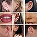 EPIRORA Sterling Silver Hoop Earrings for Women Men, Hypoallergenic Cartilage Earring Endless Small Hoop Earrings Set, 3 Pairs of 925 Sterling Silver Tragus Earrings Nose Lip Rings (10mmx3)