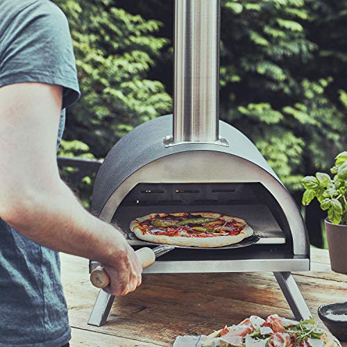BURNHARD Horno para Pizzas Exterior de Acero Inoxidable Nero, Incluye Pala  y Piedra para Horno Pizza, Pizzera de Calidad… » Ganga