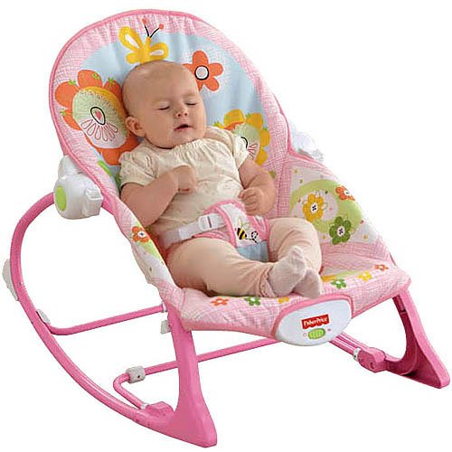 FisherPrice InfanttoToddler Rocker Sleeper, Pink Bunny Pattern