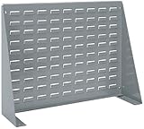 Akro-Mils 98600 Louvered Steel Panel Bench Rack for Mounting AkroBins, 28-Inch L by 20-Inch H by 8-1/2-Inch W, Grey