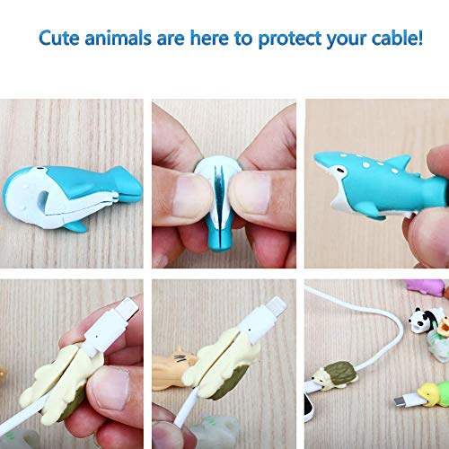 Cable Bite for iPhone Cable Cord Cable Saver Animal Phone Accessory (12PCS)