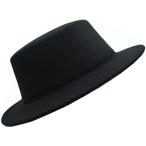 XINGZI Unisex Classic Black Fashion Fedora Flat Hat Elegant Jazz