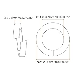 uxcell 10 Pcs Spring Lock Washer, M14 Split Lock