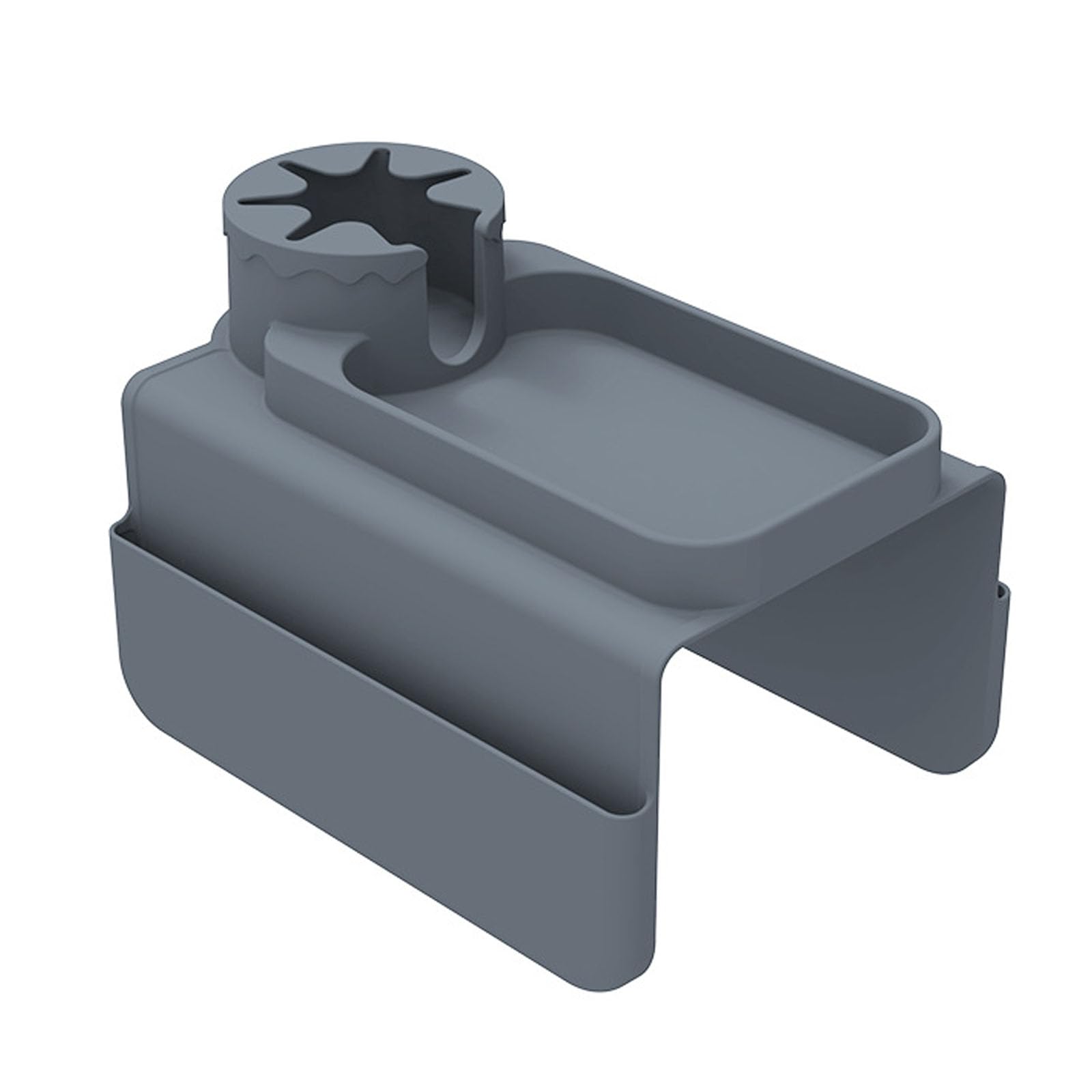 Hosoncovy Silicone Sofa Couch Cup Holder Tray Drink Holder with Side Pockets for Sofa Arm Couch Caddy Anti-Spill for Chair Recliner,Armrest Remote Control and Cellphone Organizer Holder (Grey)