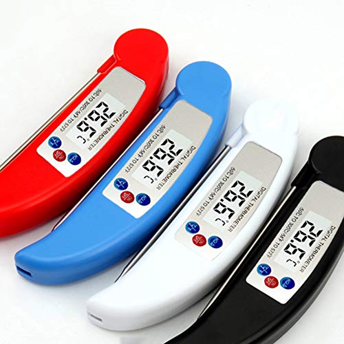 CactusAngui Instant Read Digital Cooking Thermometer Long Sensitive Fold Probe Large Digits Black
