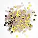 FECEDY Gold Pink White 1 inch Circles Tissue Paper Confetti for Party 5000pcs/pack