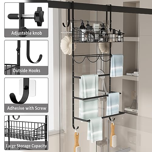 Door Towel Rack X-cosrack 9-Tier Over The s For Bathroom Wall