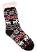 SDBING Slipper Socks for Women with Grippers, Winter Warm Fuzzy Indoor Christmas Gifts Socks (Black)