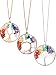 3 Pieces Life Tree Pendant Necklace Handmade Crystal Necklace Jewelry with 50 cm/ 19.7 Inch Long Chain, Gold, Bronze and Silver primary