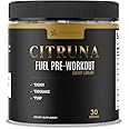 Citruna Fuel Pre Workout Mix and Energy Supplement, Zero Sugar Drink with B-Complex Vitamins to Boost Strength, Sharpen Focus, and Increase Endurance - 30 Servings, Cherry Limeade Flavor
