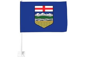 Canada Alberta Car Flag 12x18 In Car Flags, Alberta Separation Independence Flag Waterproof Cars Window Flags No Flagstand