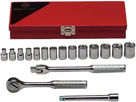 Wright Tool 366 3/8" Drive 6 Point Standard Metric Socket Set (17-Piece)