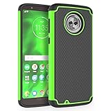 Moto G6 Case, SYONER [Shockproof] Defender Phone Case Cover for Motorola Moto G 6th Generation [Green]
