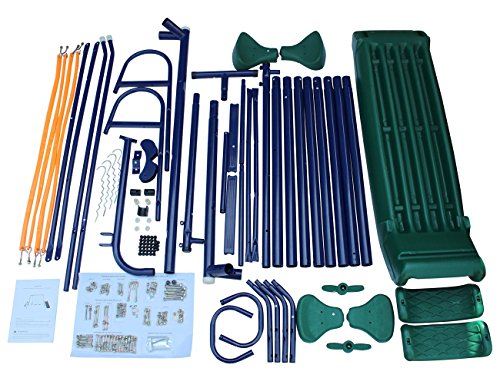 KLB Sport Metal Swing Set w/ Slide (Blue)