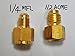 R134a R22 Refrigeration Refrigerant Handling Charging Tool Vacuum Pump Port Connection HVAC Service Adapters: 1/4 Flare X 1/2 Acme Car AC Home AC Tool FJC 6014 + 6015