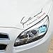 Racing Sports Auto Car Light Eyebrow Reflective Stickers Decor Car Front Decals Black