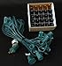 C9 Multi Christmas String Light Set - Outdoor Christmas Light String - Hanging Christmas Lights - Roofline Light String - Outdoor Patio String Lights - Green Wire - 25 Foot