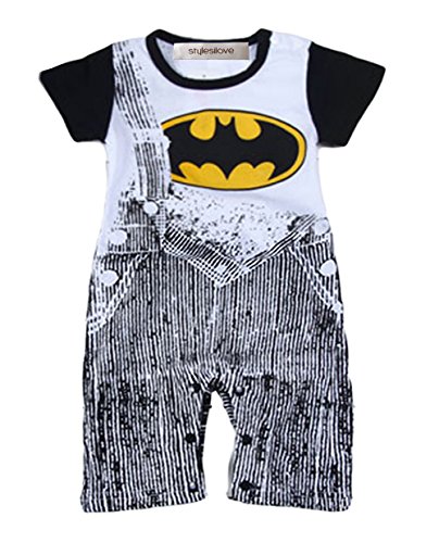 StylesILove Infant Toddler Baby Boy Super Hero Jeans Print Costume Jumpsuit