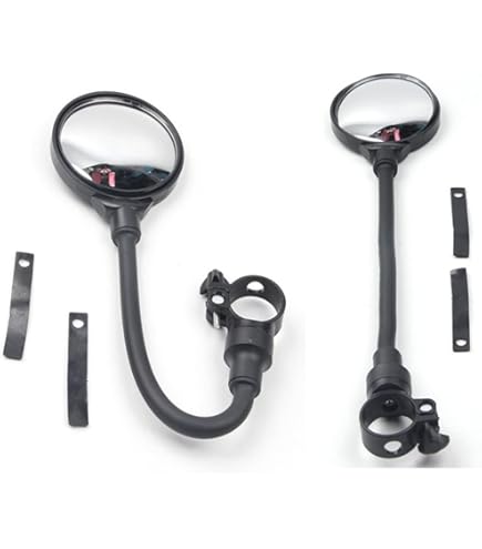 2 Pcs Rétroviseur De Vélo Pliable Rotatif à 360 Degrés Pour Guidon De Vélo De Montagne Route