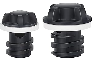 METVOT Cooler Drain Plug for RTIC Coolers, 2 Pack Large & Small Replacement Plugs Compatible with RTIC 20QT, 45QT, 65QT, 110QT, 145QT Coolers with New 2 Drains, Ice Chest Plug for RTIC
