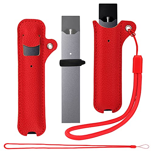 U&G 3PCS Vape Case for Juul Holder or Similar Sized E-Cigarettes Long  Lanyard Leather Device Necklace Pen Cove