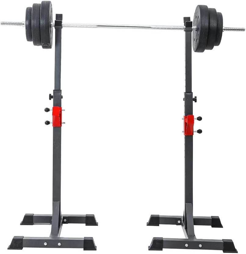 EFGS Adjustable Weight Lifting Stand, Portable Squat Rack, Sturdy Durable Barbell Stand