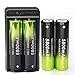 4X 5800mAh Li-ion 18650 3.7V Rechargeable Battery + 1X Dual Smart Battery Charger For Flashlight Headlamp