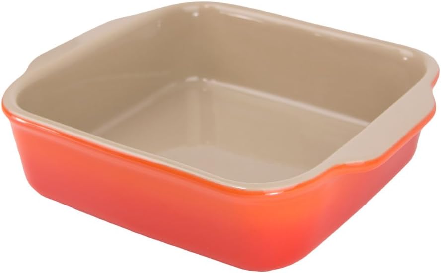 American Bakeware 7” x 7” Square Casserole Baker - Non Stick Ceramic - Heat Resistant to 400 °F - No Metals or other Harmful Materials - Safe for Oven, Microwave, Dishwasher - Made in the USA