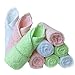 Baby Washcloths Natural Organic Baby Face Towels - Reusable and Extra Soft Newborn Baby Bath Washcloths - Suitable for Sensitive Skin Baby Registry as Shower Gift Set