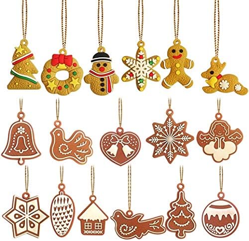 クリスマス飾り クリスマスオーナメント 17個 ジンジャーブレッドマン ギンジャーマン スノーマン クリスマスツリー装飾品 チャーム アクセサリー パーツ クリスマスパーティー飾り お得 クリスマス ペンダント