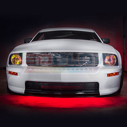 LEDGlow 4pc Million Color Wireless LED Car Underbody Underglow Lighting Kit - 4 Underbody Lighting Tubes - 378 SMD LEDs - 18 Unique Colors - 12 Unique Lighting Patterns