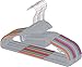 ZOYER TPR Plastic Hangers (30 Pack) Multifunctional Light-Weight Hangers Premium Quality S-Shape Non-Slip Suit & Shirt Hangers with Tie Bar, Strap Hooks, 360 Chrome Swivel (Multi Color Grey)