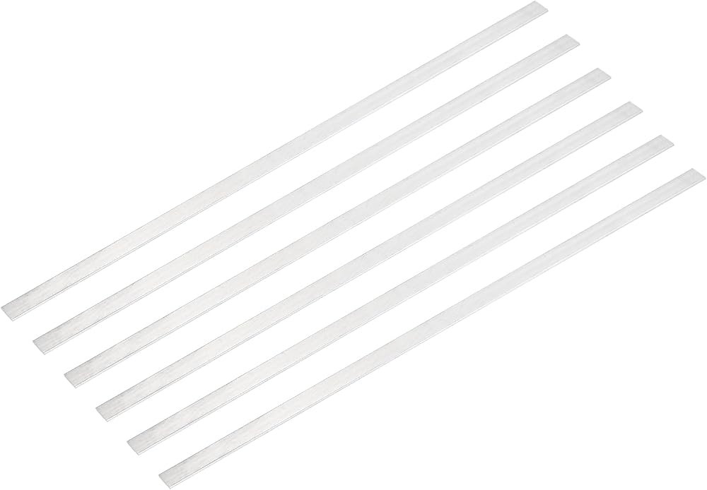 Sourcing Map 6 Pcs Square Aluminum Flat Bar 1mm x 10mm x 305mm 6061