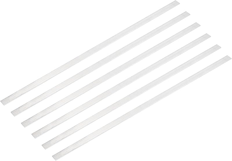 Sourcing Map 6 Pcs Square Aluminum Flat Bar 1mm x 10mm x 305mm 6061