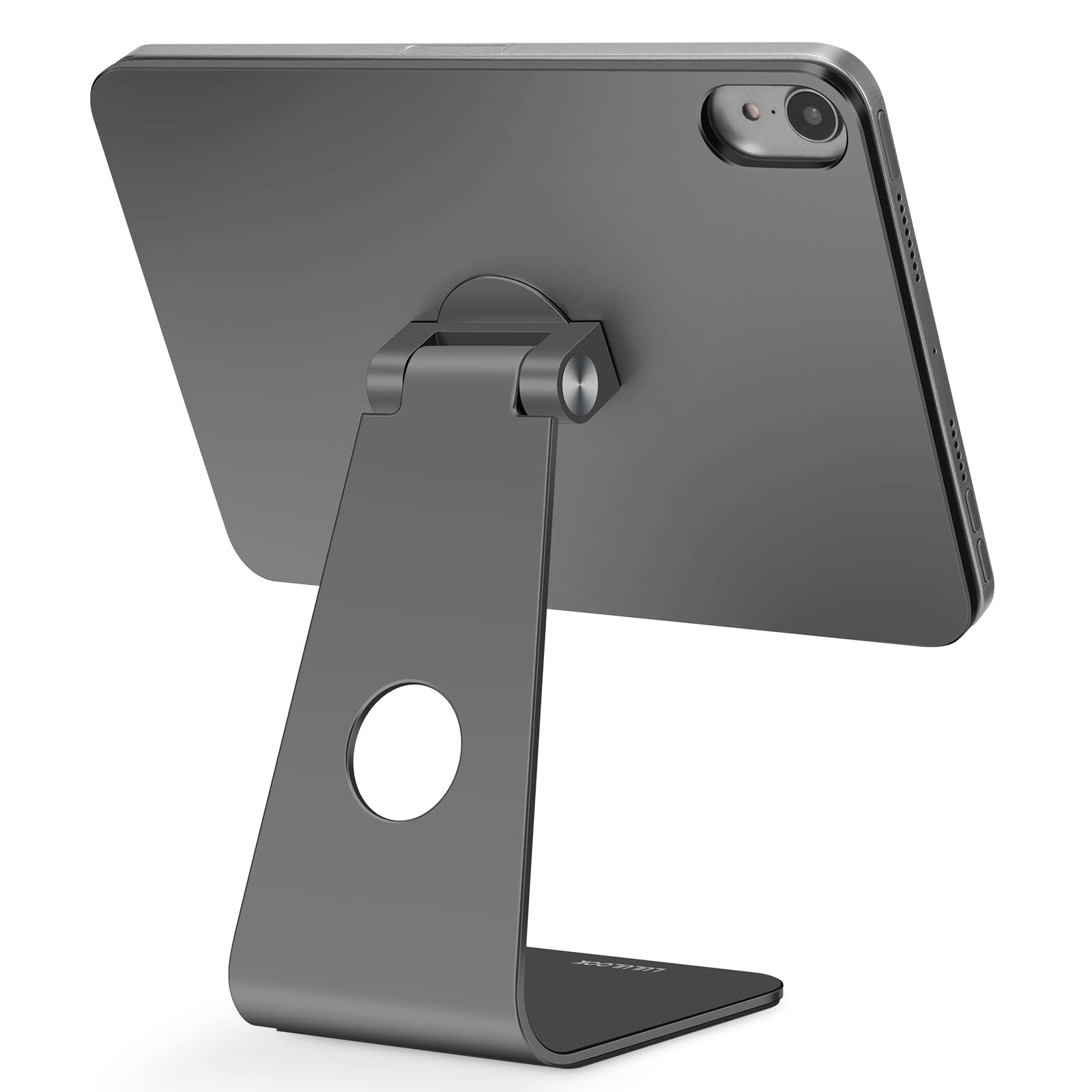 Photo 1 of LULULOOK Magnetic Stand for iPad Mini 6 (8.3 inch, 2021), Adjustable Desk Tablet Holder, Aluminum Rotatable Floating Stand for Apple iPad Mini 6 Drawing, Viewing (Gray)
