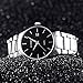 Men's Unique Analog Quartz Waterproof Business Casual Stainless Steel Band Dress Wrist Watch Classic Design Calendar Date Window Wristwatch Black