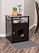 Internet's Best Decorative Cat House & Side Table with Storage Shelf | Litter Box Enclosure | Indoor Pet Crate | Nightstand | Hooded Hidden Pet Box | Cats Furniture Cabinet | Kitty Washroom Espresso