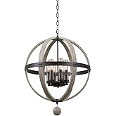 Kalco 404651FG Harper Outdoor Pendant, 6-Light 240 Total Watts, Florence Gold