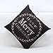 Pillow Cases,IEason Clearance! Christmas Letter Sofa Bed Home Decoration Festival Pillow Case Cushion Cover (Black)