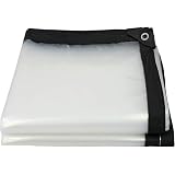 7' X 20' Clear Heavy Duty Poly Tarp - 14 Mil Waterproof Cover For Greenhouse & Garden