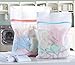 Premium Quality White Mesh Laundry Bags for Lingerie , Delicates & Intimates - Net Wash Bags with Colorful Zippers for Washing Machine , Dryer , Home ,Travel & Gym (Set of 5)