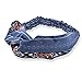 Women's Headbands Headwraps Hair Bands Bows Accessories (Style H), Criss Cross Silk Style E, 8 Pack, One Size