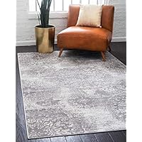 Unique Loom 3141484 Sofia Collection Traditional Vintage Light Gray Area Rug (7