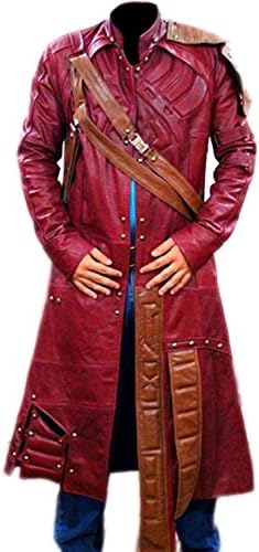 SlimfitJacket Guardians New Design Galaxy Star Lord Faux Leather Trench Coat