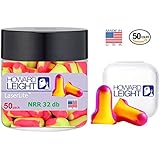 Howard Leight Ll1 Laser Lite Foam Earplugs No Cords, 50 Count in a jar