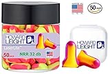 Howard Leight Ll1 Laser Lite Foam Earplugs No Cords, 50 Count in a jar