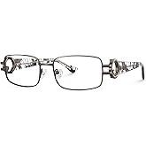 VOOGLAM Blue Light Glasses for Women Men Anti Eyestrain Dry Eyes Rectangle Eyeglasses Aurae