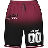 Custom Men's Personalized Football Quick Dry Beach Shorts - Customized With Any Name and Number - Gifts