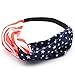 AKOAK New American Flag Headband USA 4th of July Head wrap Fashion Elastic Hair Bands Bandana Turban Hair Accessories